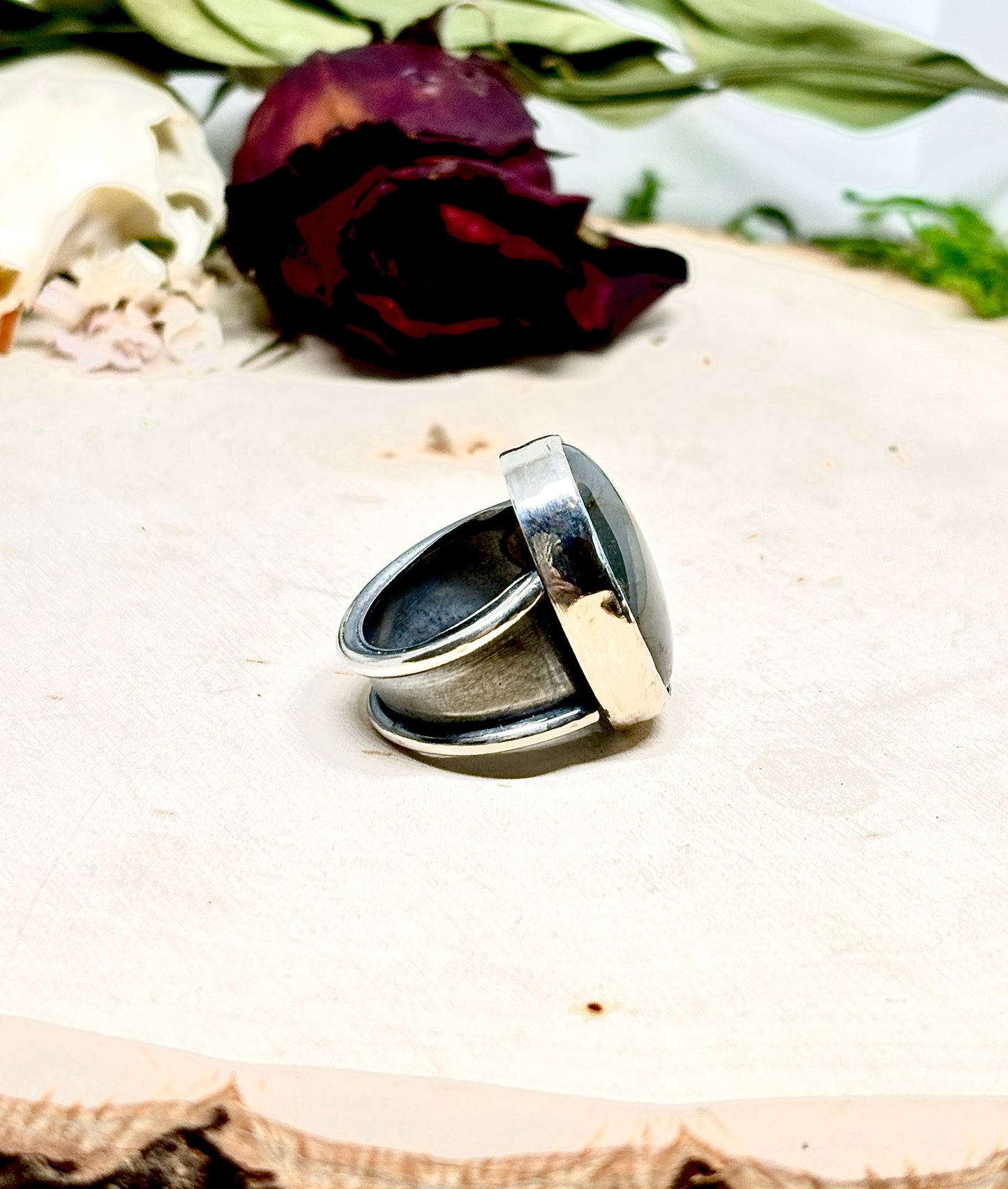 Labradorite Statement Ring - size 6