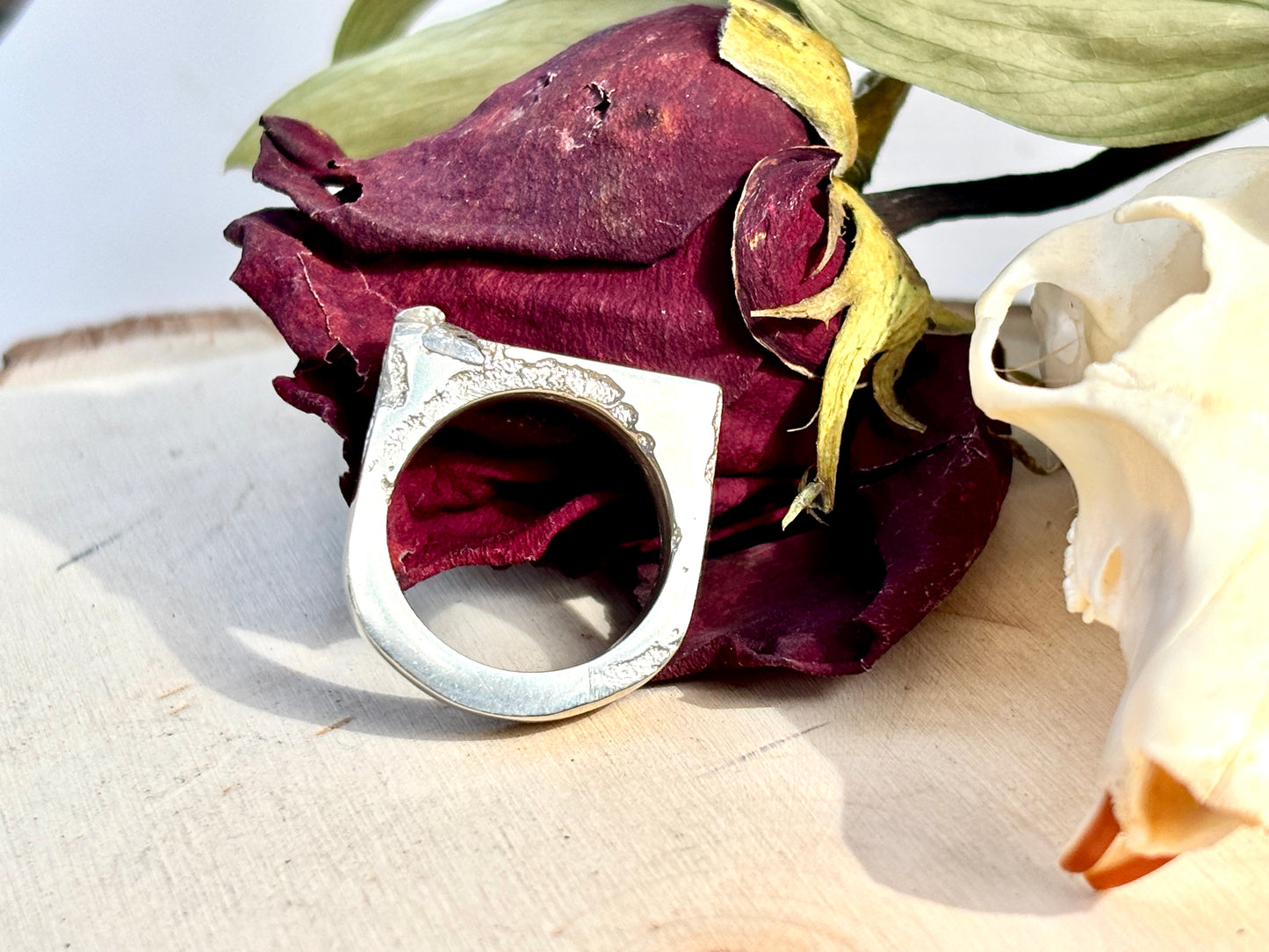 Signet Ring with CZ - size 6