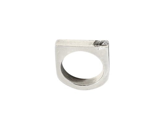 Signet Ring with CZ - size 6