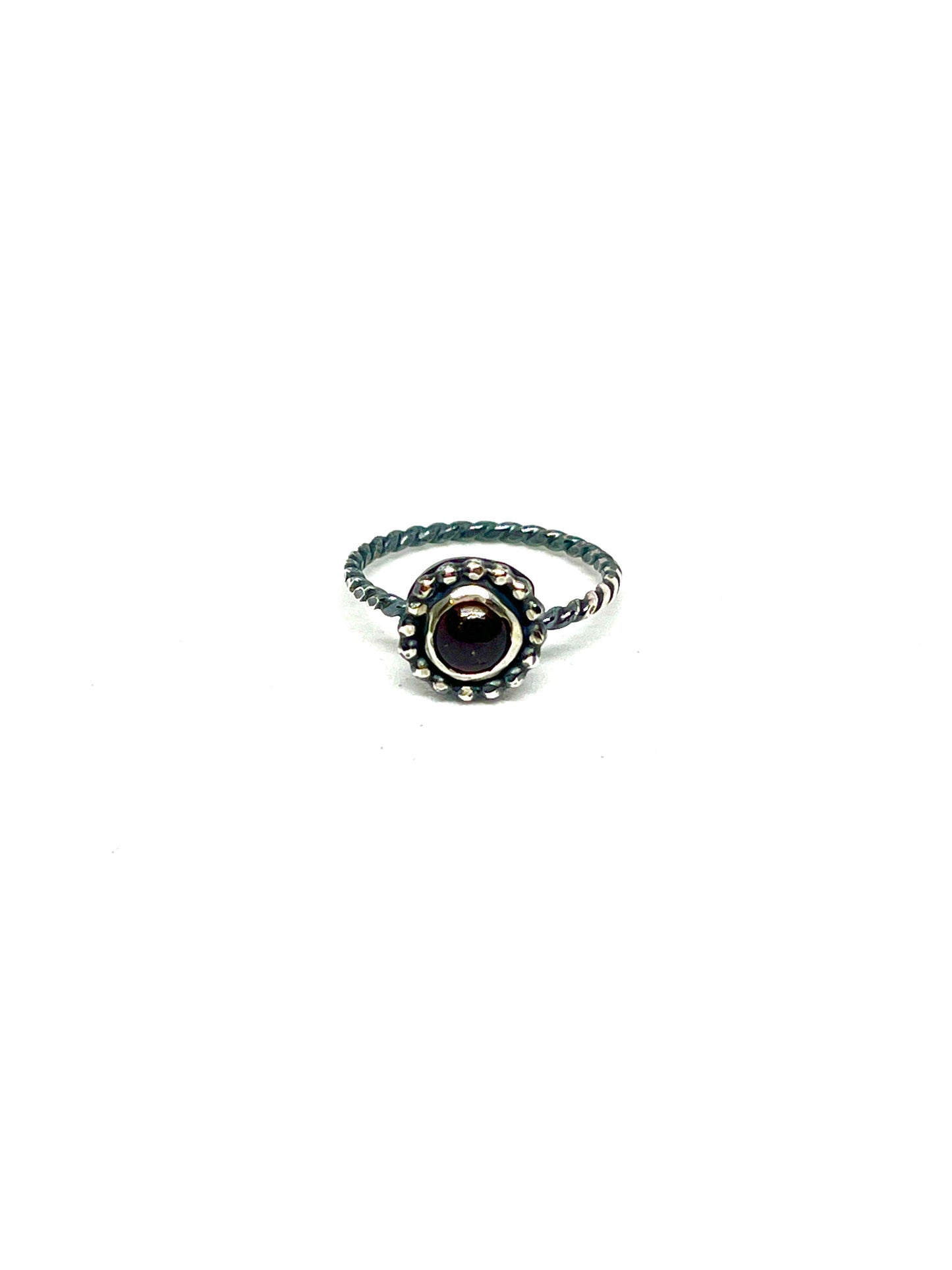 Tiny Garnet Ring -size 7