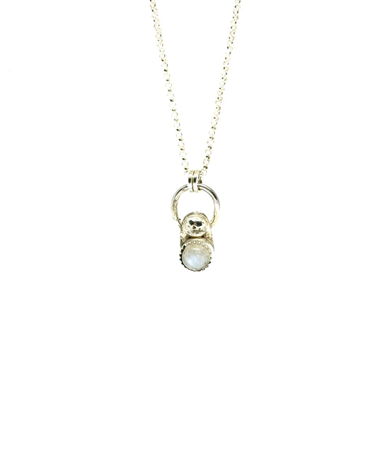 Tiny Moonstone Necklace