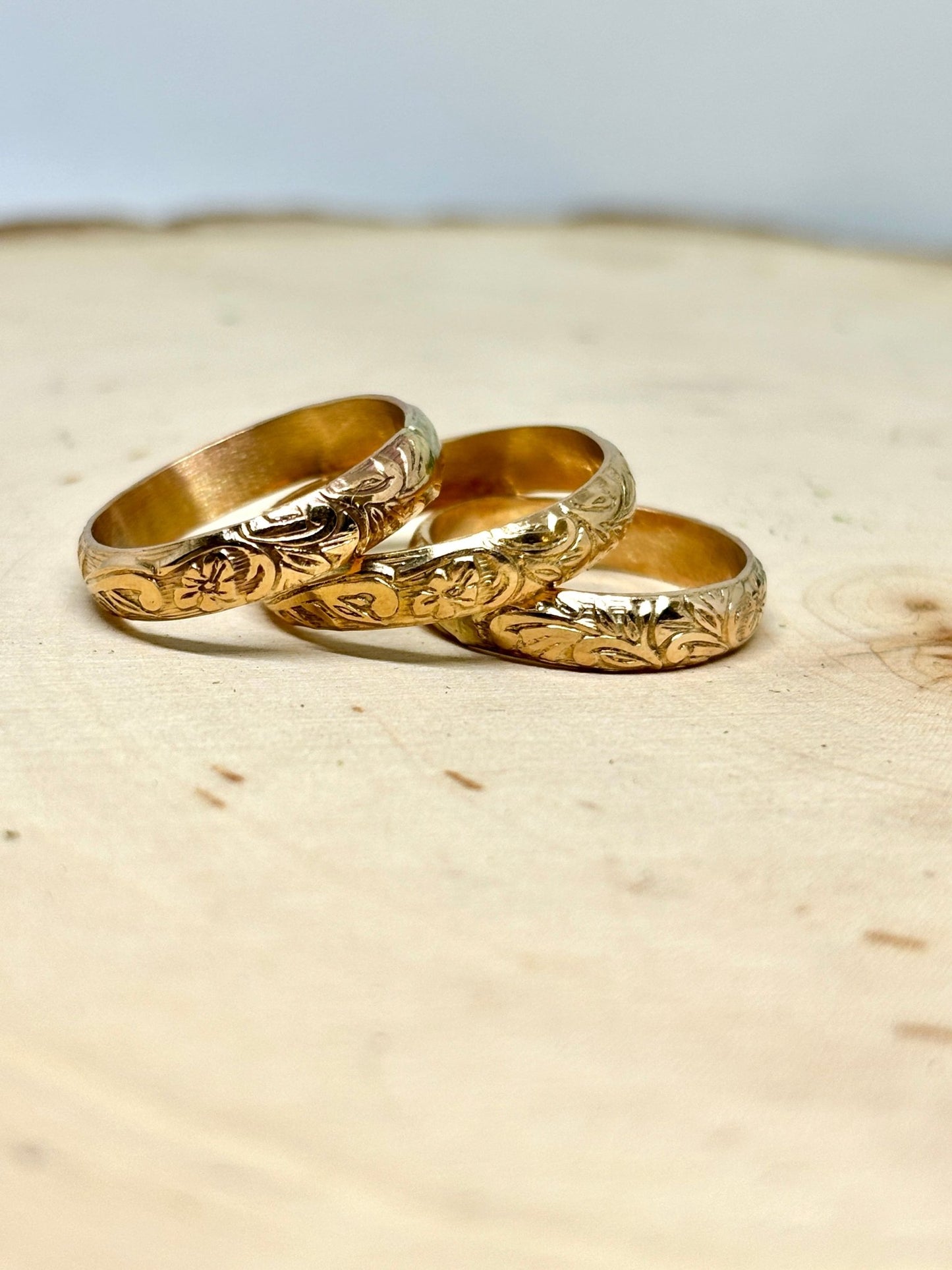 Floral Stacking Ring