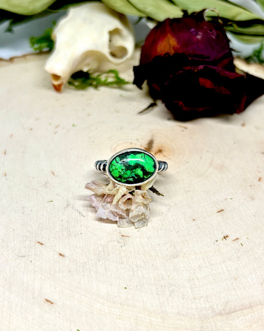 Turquoise Twist Ring - size 7