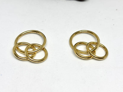 Tri Hoop Brass Hangers