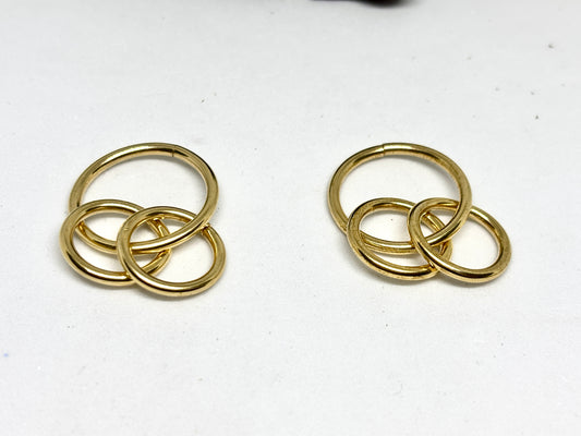 Tri Hoop Brass Hangers