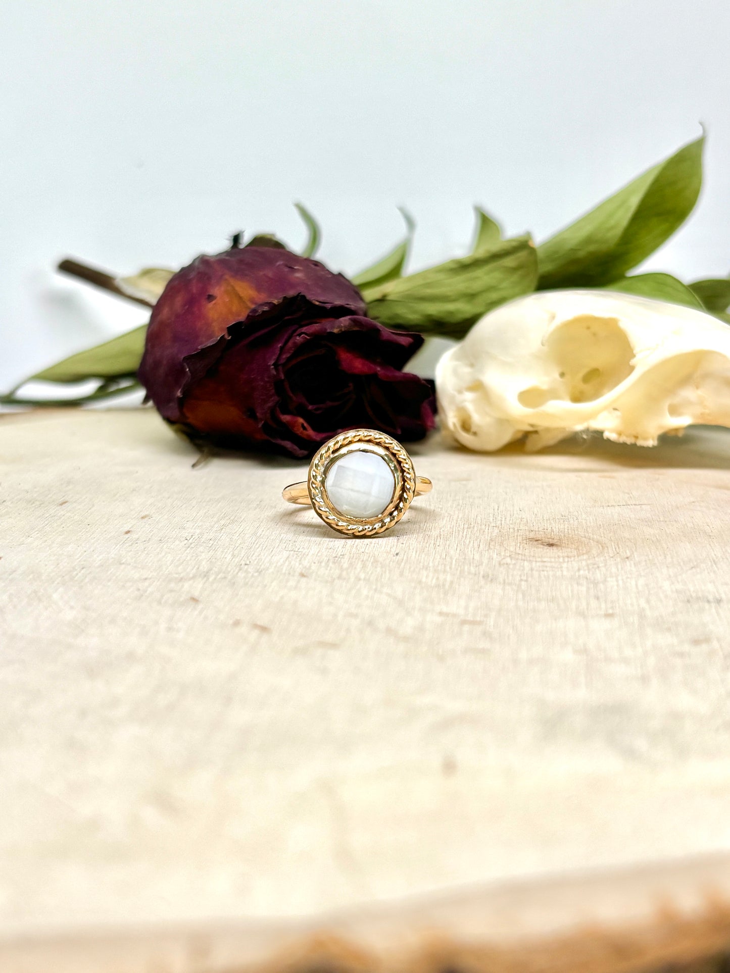 Checker Pearl Ring