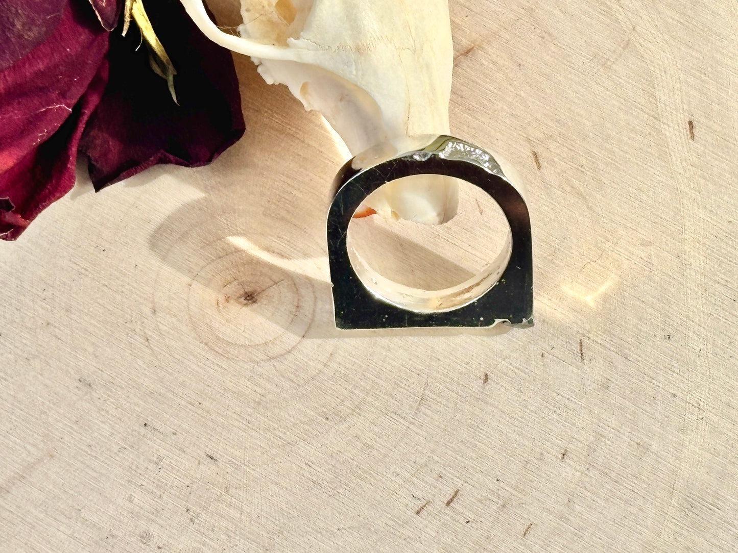 Signet Ring with CZ - size 8