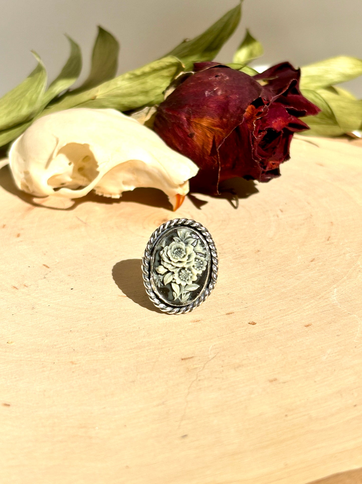 Floral Cameo Ring
