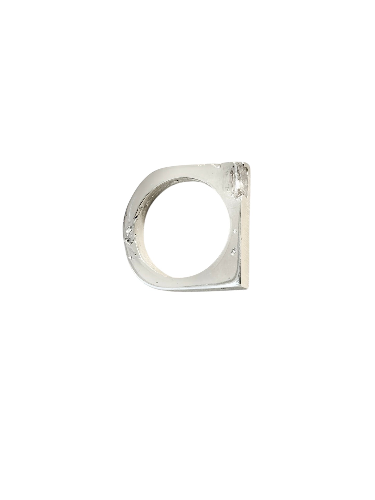 Signet Ring with CZ - size 7