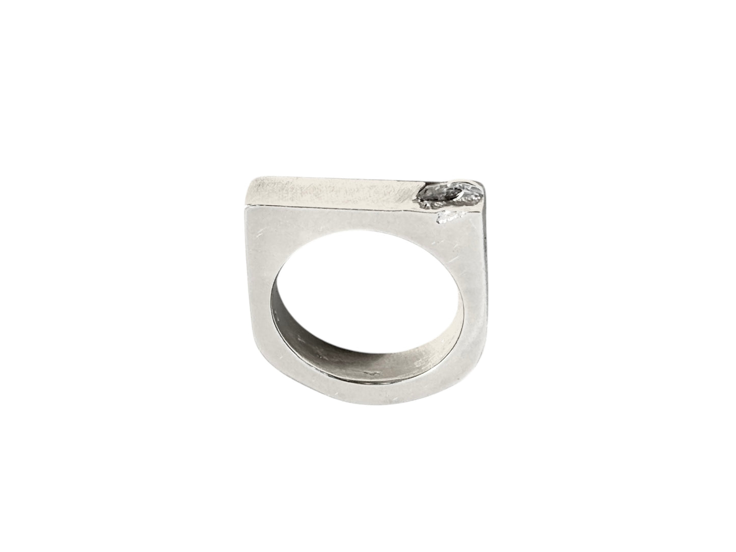Signet Ring with CZ - size 6
